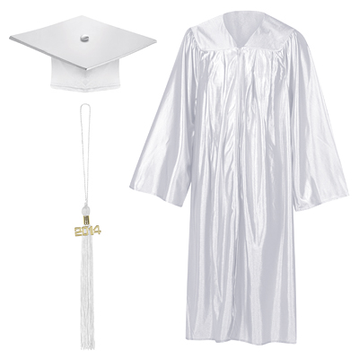 Shiny Light Graduation Cap Gown and Tassel | Cap and Gown Direct